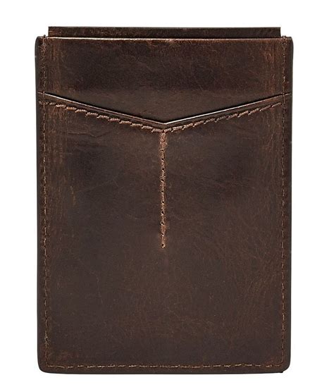 brown rfid magnetic card case|Derrick Leather RFID Magnetic Card Case Wallet.